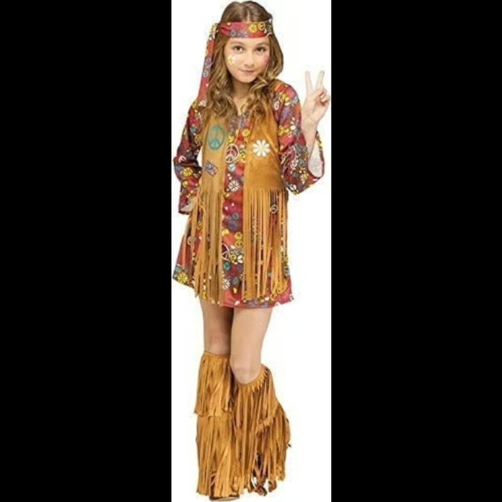 Child Peace & Love Hippie Costume Large (12-14)